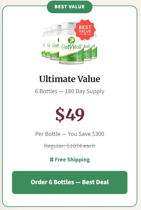 GutVitali - 6 Bottle